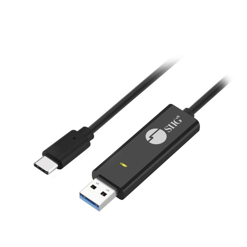 SIIG USB-C KM Switch Cable with File Transfer for Mac and Windows PC - USB C to USB Type-A, USB 3.0 Data Transfer Rate up to 5Gbps, TAA Compliant (JU-CSL211-S1) - Image 1